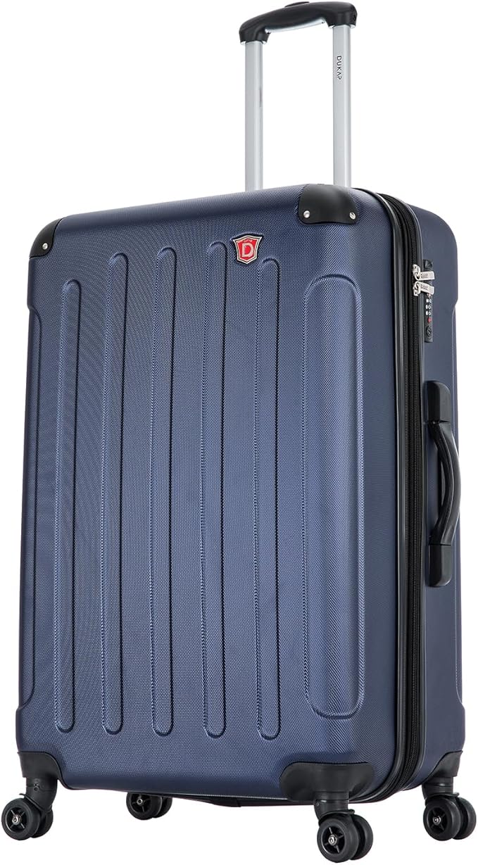 DUKAP INTELY Hardside Luggage with Ergonomic GEL Handle | Spacious Hardside Travel Luggage with TSA Combination Lock and Digital Weight Scale | 28 Inch Large Spinner Suitcase | Blue
