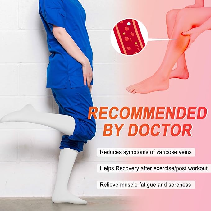 4 Pairs Compression Socks for Women Circulation-Best Support for Nurses,Running,Athletic,Travel