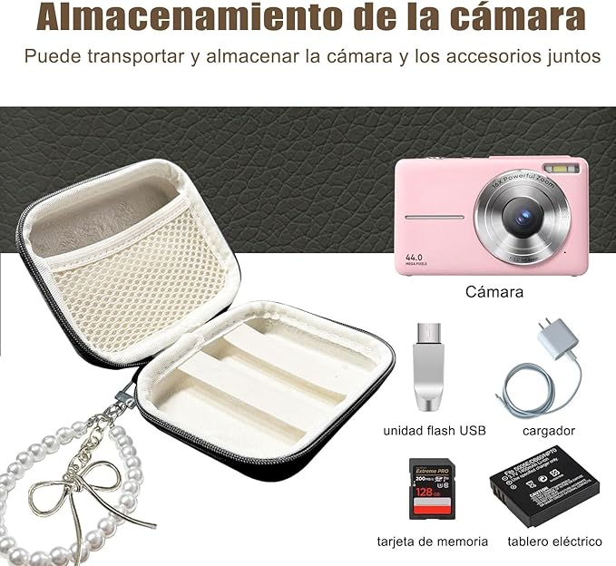 STARGAZ Digital Camera Case,suitable for camera case small such as CAMKORY/KODAK PIXPRO FZ45/FZ55/Canon PowerShot ELPH/HS,etc.Compact digital camera bag, can also store such as SD cards (Black)
