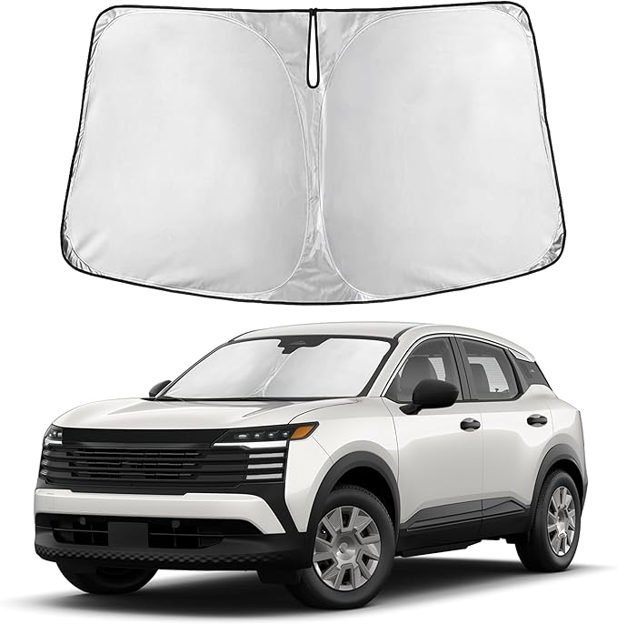 Autovir Windshield Sun Shade Fit for 2025 2026 Nissan Kicks Sunshade, Front Car Window Shades Sun Visor, Blocks UV Rays & Heat, Car Accessories