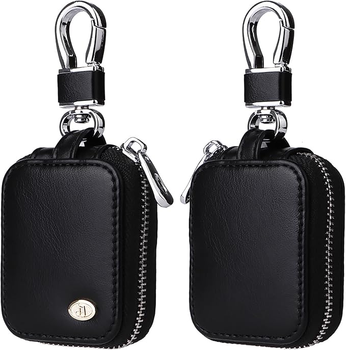 Earbud Case, Headphone Storage Case for AirPods 4/1/2/3/Pro 2, PU Leather Zipper Carrying Pouch Earbuds Bag with Keychain for Wireless Earphones, Wired Headphone & USB Cable - EJB 1 PCS Black