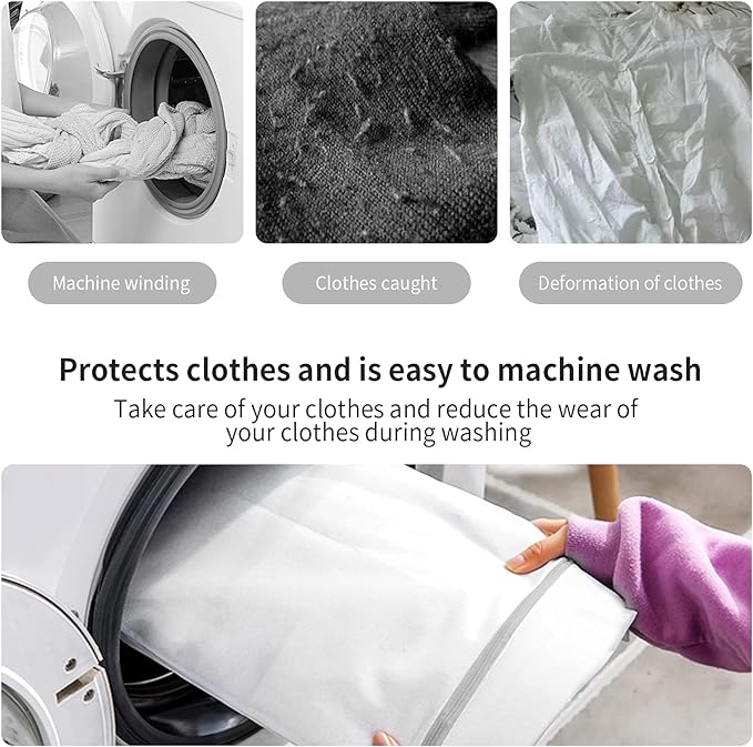 3 Pack Small Mesh Laundry Bags by MDSXO- Small Durable Lingerie Delicates Bag for Washing Machine for Socks, Bra, Mask,Baby Clothes 10 * 12 inch [3 Pack]