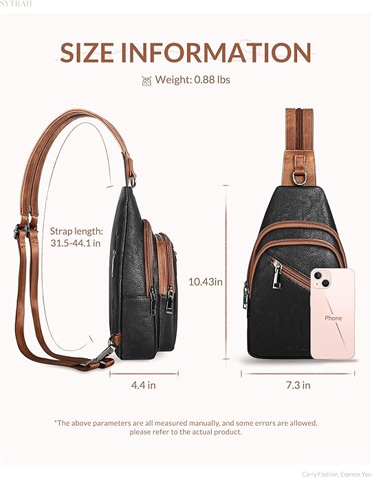 SYTRAH Anti Theft Sling Bag for Women, RFID Crossbody Purses Convertible Sling Backpack, Cross Body Purse Chest Bag