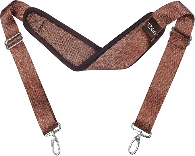 67 Inch Shoulder Straps, Soft with Ultra-Thick Fixed Shoulder Pad, Two Way Independently Adjustable Buckle Replacement Straps for Laptop Bag Messenger Bag Tool Bag Luggage,Brown