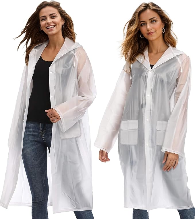 Besshopie EVA Raincoat Waterproof Rain Poncho Reusable Unisex Men Women Long Clear Rain Wear
