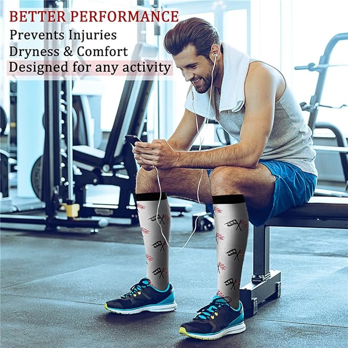 CHARMKING Compression Socks for Women & Men Circulation (8 Pairs) 15-20 mmHg is Best Support for Athletic Running,Cycling