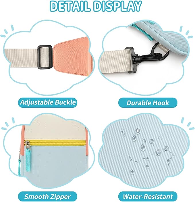 Birthday Gifts for 8 9 10 11 12 Year Old Teens Girls Kids, Fanny Pack Crossbody Bag Sling Belt Bags Purse, Dorm Travel Essentials for Girls Fashion, Preppy Tween Teen Girl Gift Trendy Stuff
