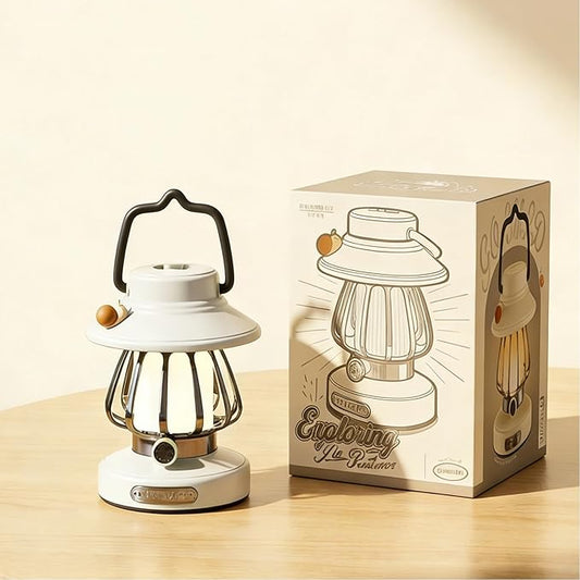 Kids Lantern with 3 Color Dimmable & USB-C Charging, Boys Night Light for Bedroom, Indoor Outdoor Adventures & Emergency Use Toddler Flashlight Camping Essentials for Kids (White)