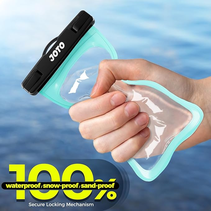 JOTO 2 Pack Waterproof Phone Pouch Case Up to 7", IPX8 Underwater Phone Case Cellphone Dry Bag for iPhone 17/Air 16 15 14 13 12 Pro Max Xs Max XR X 8 7 6S Plus SE/Galaxy S24 S23 S22 -Green
