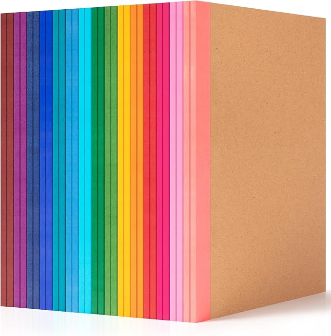 30 Pack Lined Notebook Journals Bulk, A5 College Ruled Composition Notebook, 8.3”x 5.5”,Kraft Cover with Rainbow Spines, 15 Colors 60 Pages for School Office Travel