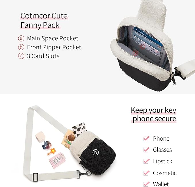 Birthday Gifts for 8 9 10 11 12 Year Old Teens Girls Kids, Fanny Pack Crossbody Bag Sling Belt Bags Purse, Dorm Travel Essentials for Girls Fashion, Preppy Tween Teen Girl Gift Trendy Stuff