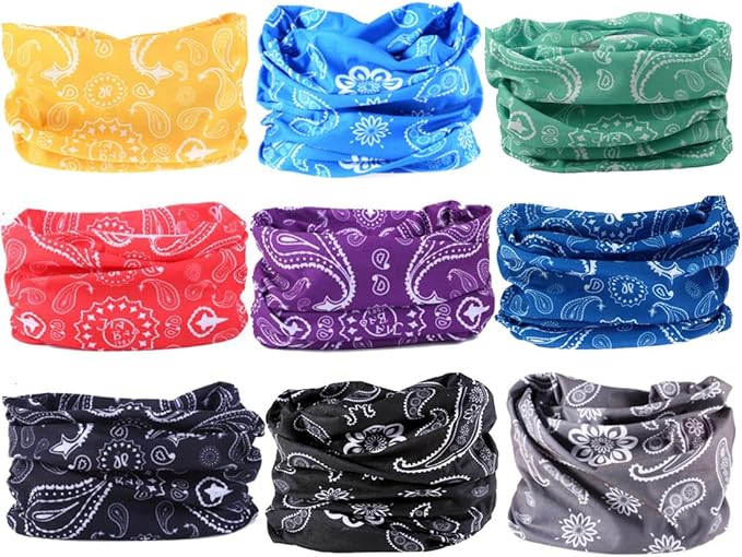 Neck Gaiter Face Cover Bandana Mask Scarf, Breathable Sun& Dust-proof for Cycling Running Fishing Hiking