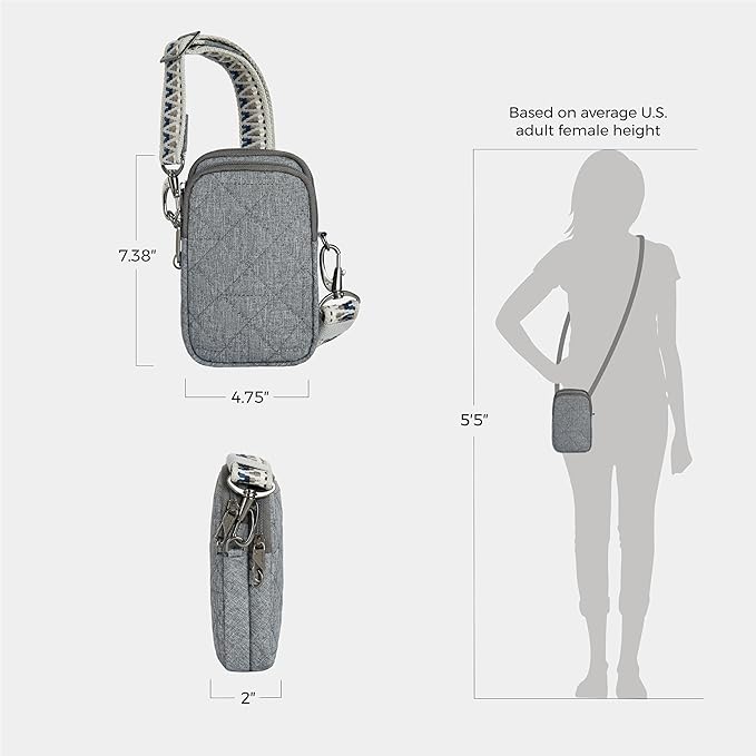 Travelon Anti-Theft Boho 2 Compartment Phone Crossbody