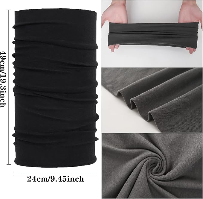 12-30 Pieces Neck Gaiters Scarf Head Wrap Headwear Balaclava Face Mask Sun Bandanas for Women Men Running,Cycling,Fishing