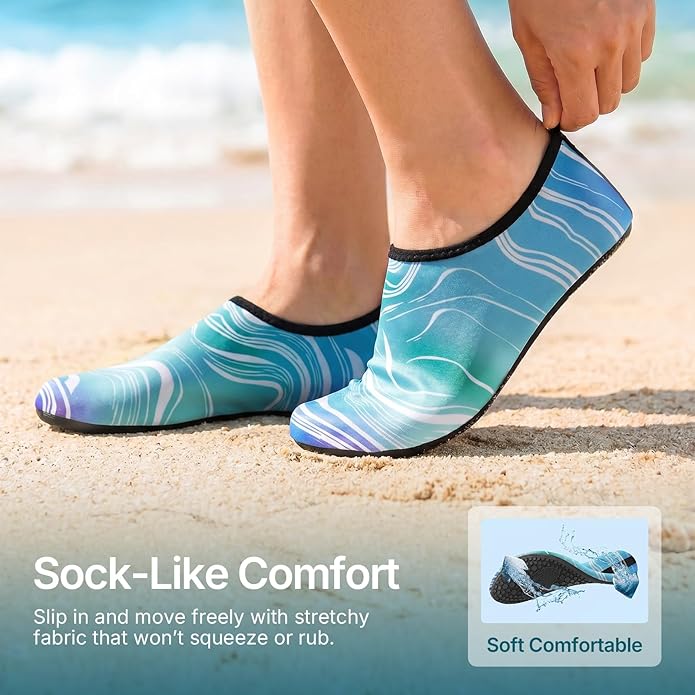 Water Shoes for Women Men Quick-Dry Aqua Socks Swim Beach Outfits Barefoot Yoga Exercise Wear Sport Accessories Pool Camping Must Haves River Hiking Adult Youth Size