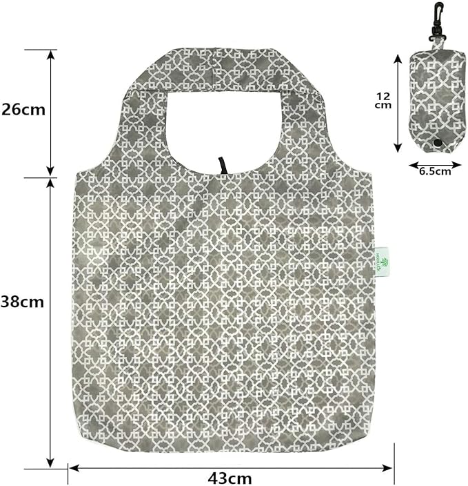 HOLYLUCK Reusable Grocery Bags,Heavy Duty Foldable Shopping Tote Bag (Standard, 3 Maze)
