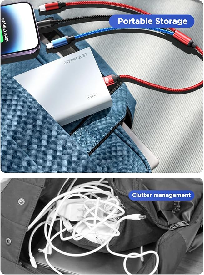 Short Multi Charging Cable, 1FT 2Pack Fast Multiple USB Cable 3 in 1 Charging Cable Universal Multi Charging Cord with IP, Type-C, Micro USB Connectors for Cell Phone Tablets,Samsung and More