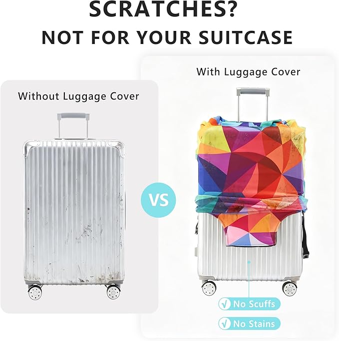 TRAVELKIN more than travel Luggage Cover Washable Suitcase Cover Protector Anti-scratch Suitcase cover Fits 18-32 Inch Luggage (S)