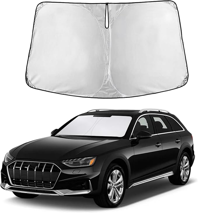 Autovir Windshield Sun Shade Fit for 2017-2023 2024 2025 Audi A4 Sunshade, Front Car Window Shades Sun Visor, Blocks UV Rays & Heat, Car Accessories