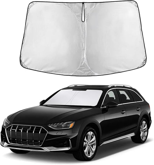 Autovir Windshield Sun Shade Fit for 2017-2023 2024 2025 Audi A4 Sunshade, Front Car Window Shades Sun Visor, Blocks UV Rays & Heat, Car Accessories