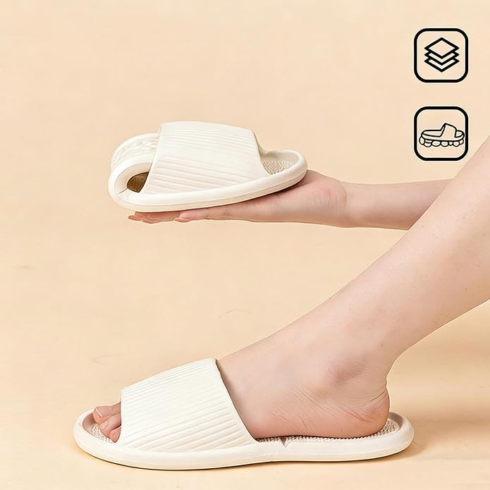 Shower Shoes Travel Foldable Portable Non Slip Slippers for Hotel Guests Swimming Spa Unisex Men Women Lightweight EVA Bathroom Slides Quick Drying Water Resistant Footwear