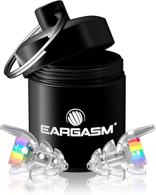 Eargasm Smaller Ears Rainbow Earplugs for Concerts, Festivals, Musicians, Night-Life, Motorcycle Hearing Protection - Reusable Ear Plugs for Small Ear Canals, High Fidelity Noise Reduction up to 21 dB