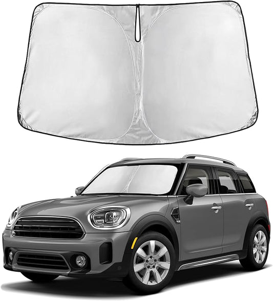 Autovir Windshield Sun Shade Fit for 2017-2024 2025 2026 Mini Countryman Cooper F60 Sunshade, Front Car Window Shades Sun Visor, Blocks UV Rays & Heat, Car Accessories