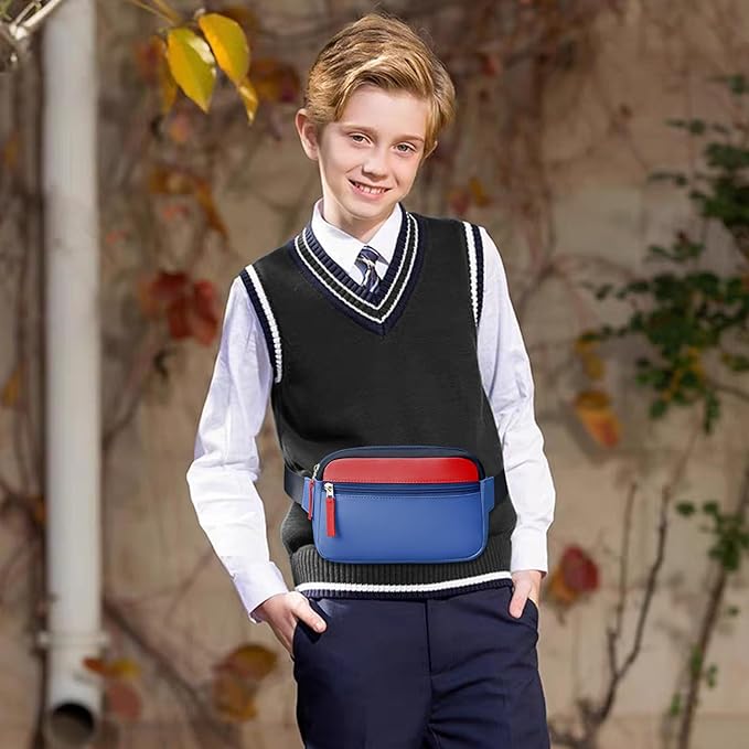 Fanny Pack Birthday Graduation Gifts for 7 8 9 10 11 12 13 Year Old Teen Girls Her Kids, Preppy Cute Trendy Stuff Colorblock Crossbody Bag Adjustable Belt Bags for Travel Essentials