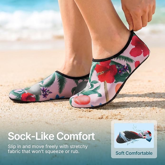 Water Shoes for Women Men Quick-Dry Aqua Socks Swim Beach Outfits Barefoot Yoga Exercise Wear Sport Accessories Pool Camping Must Haves River Hiking Adult Youth Size