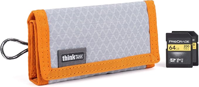 Think Tank SD Pixel Pocket Rocket V2 Folding Wallet for 9 SD or CF Express Type A Memory Cards (Fireside Orange)