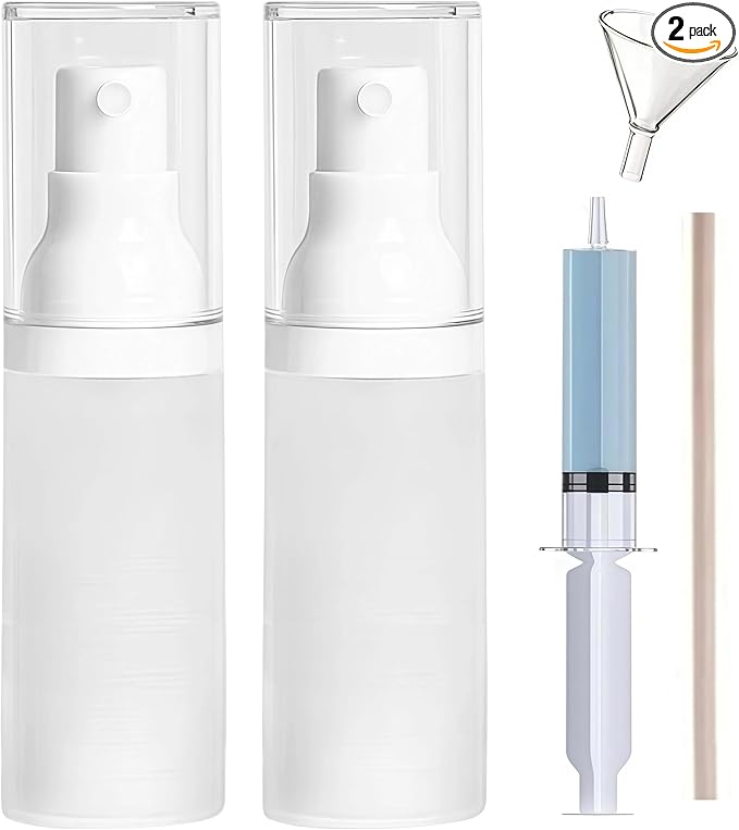 360° Angle Work - Small Spray Bottle | 1oz/30ml - Mini Spray Bottle - TSA Approved Travel Bottles | Portable Refillable Leak Proof | For Perfume Toner Hair spray Facial Moisturizing | 1oz/30ml-Pack 2