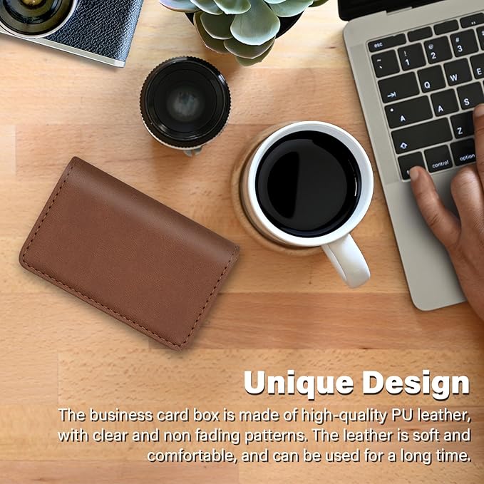RFID Blocking Wallet - Minimalist Leather Business Credit Card Holder (A52-20)