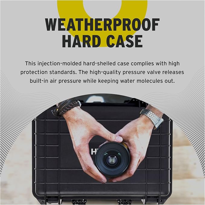 Koah Weatherproof Hard Case with Customizable Foam (18 x 14 x 7 Inch)