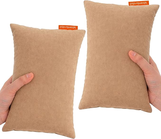 Pipsqueak Microfiber Pillow - Small, Mini, Tiny - 11 x 7 in - Perfect for Travel, Cars, Airplanes, Camping, Dogs, Toddlers, Kids, Lumbar, Knees and Neck - Ages 2 Yrs and Up