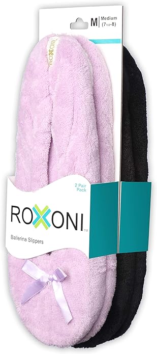 Women's Terry Classic Cotton & Velour Ballerina Slippers (Pack of 2)