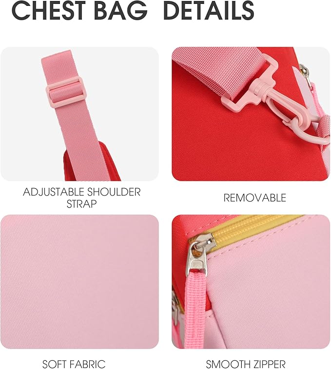 Birthday Gifts for 8 9 10 11 12 Year Old Teens Girls Kids, Fanny Pack Crossbody Bag Sling Belt Bags Purse, Dorm Travel Essentials for Girls Fashion, Preppy Tween Teen Girl Gift Trendy Stuff