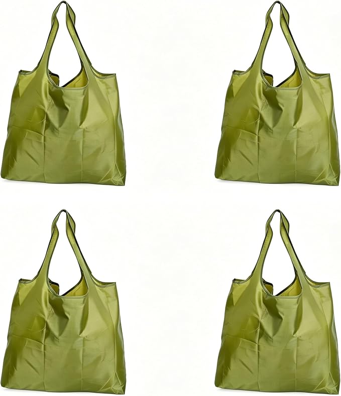 Reusable Shopping Bags - Foldable Extra Large Waterproof Grocery Tote Bag, Washable 55LBS Shoulder Bag