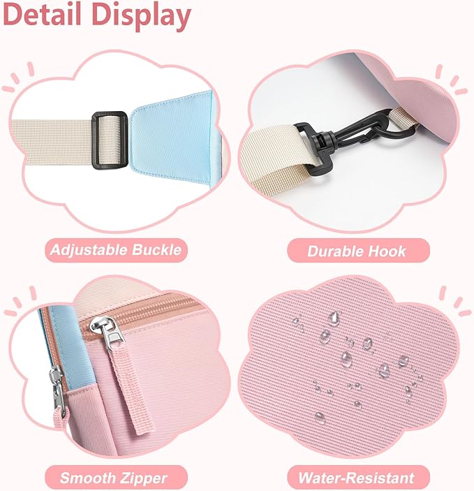 Birthday Gifts for 8 9 10 11 12 Year Old Teens Girls Kids, Fanny Pack Crossbody Bag Sling Belt Bags Purse, Dorm Travel Essentials for Girls Fashion, Preppy Tween Teen Girl Gift Trendy Stuff