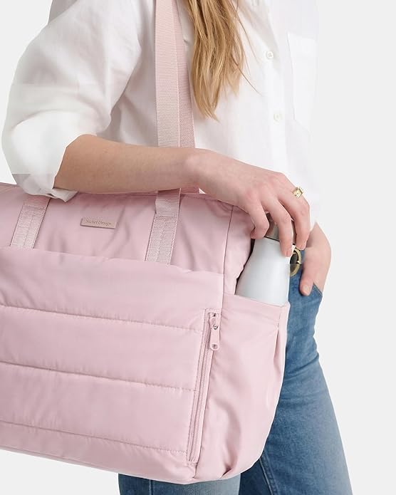 NISHEL Travel Puffy Tote Bag For Women, Ultra-Lightweight Large Tote Purse For Office Day And a Short Weekend Getaway