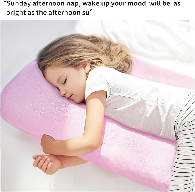 Car Pillow for Kids, Travel Pillow for Car, Car Sleeping Pillow for Kids and Adults with Adjustable Strap, Car Travel Essentials, Road Trip Pillow for Head and Neck Support,Pink