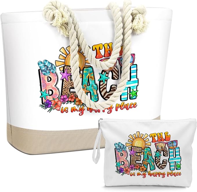 BELLOWDEER Beach Bags for Women, Wet Bag Cosmetic Bag for Beach Toiletries, Summer Travel Essentials, Gifts for Women