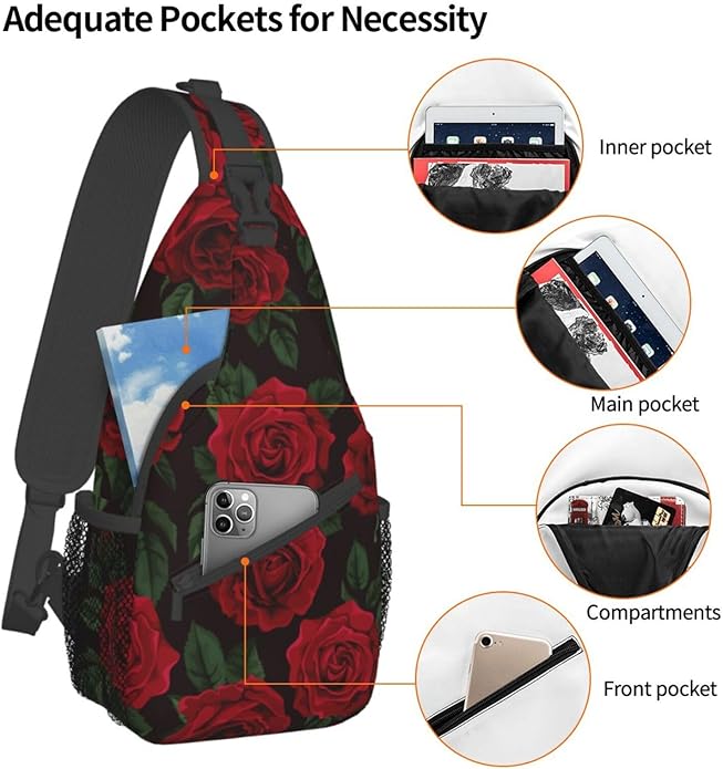 Sling Backpack Unisex Crossbody Chest Bag Shoulder Chest Bag For Women Men Hiking Travel