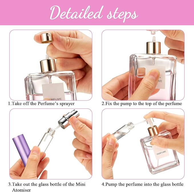 Tessco for you 21 Pcs Atomizer Perfume Bottles 5 ml Mini Atomizer Sprayer for Perfume Bulk Refillable with Pump for Travel Outgoing (Mixed Color)