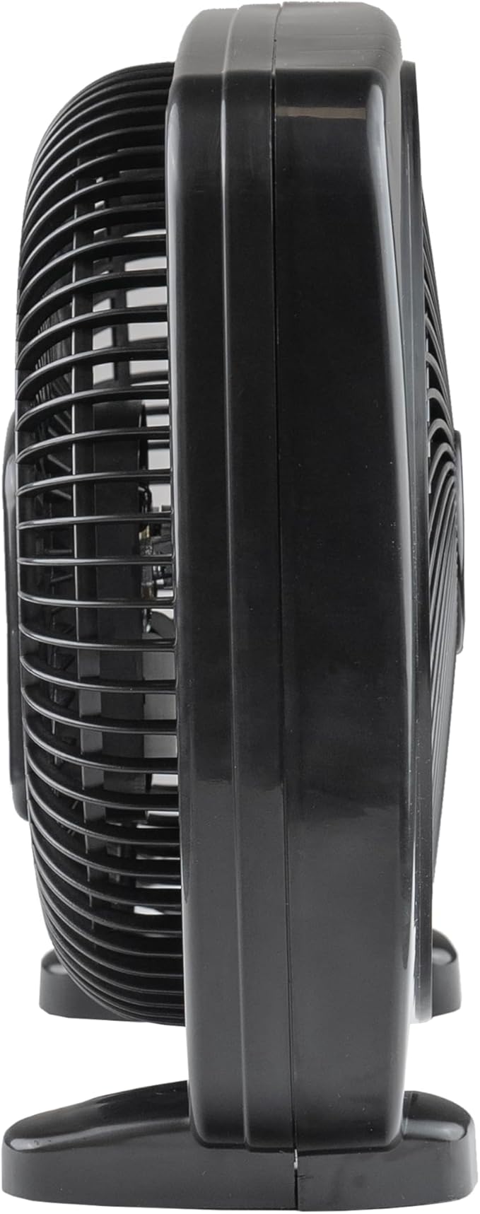 Comfort Zone 9-inch Portable Box Fan – Compact Desktop Cooling Fan with 3-Speeds, Quiet Operation, Built-in Carry Handle & Safety Grill – ETL Listed for Home, Office, or Dorm – Black