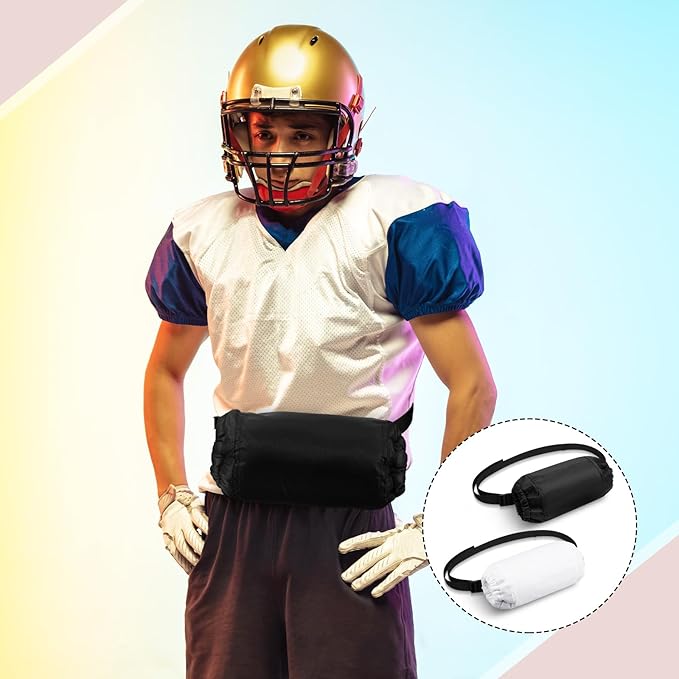 Cozypower 2 Pcs Football Hand Warmers Pouch Hand Muff Sports Pouch with Zipped Pocket and Adjustable Waist Strap Youth Kids Size Sports Warmer for Football, Baseball