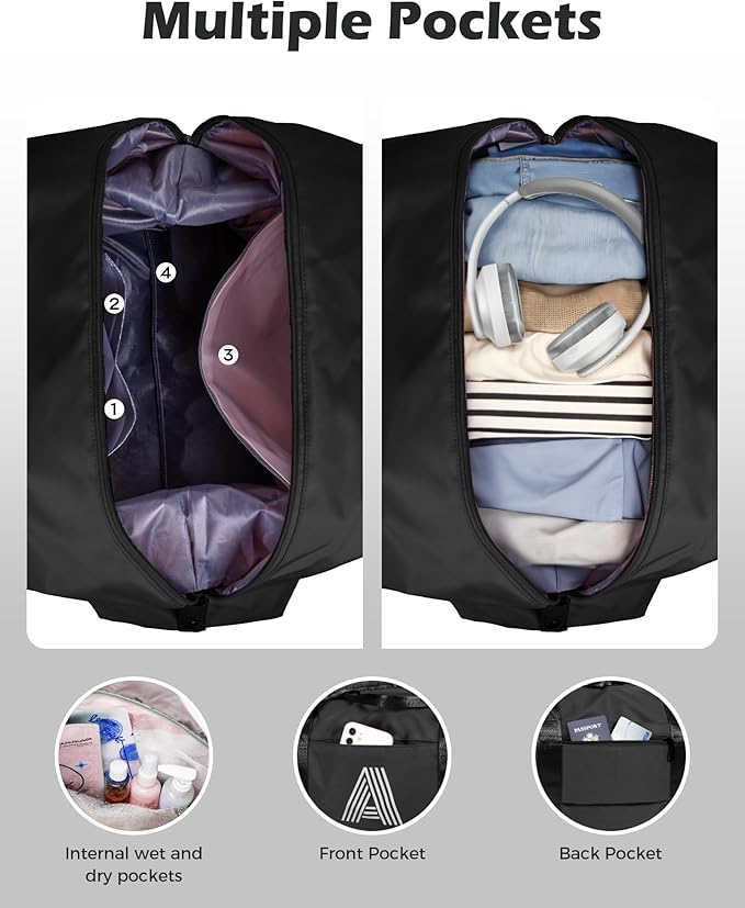 Birthday Gifts for Women,Initial Travel Duffel Bag, Sports Gym Bag, Personalized Weekender Bag，Overnight Bag for Women， Gifts for Women Mom Gifts Teacher Gifts (Letter C)