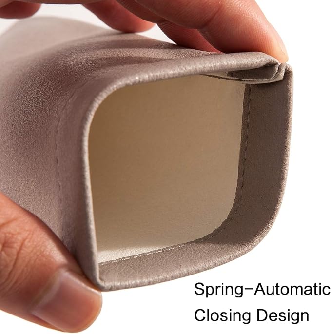 TRIUMPH VISION Squeeze Leather Sunglasses Pouch - 3 Pack Glasses Case Soft Eyeglass Sleeve Pouch Holder