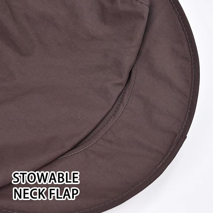 Sun Hats for Men Women Fishing Hat UPF 50+ Breathable Wide Brim Bucket Hats Summer UV Protection Safari Hat with Neck Flap