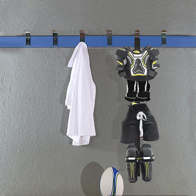 2Pcs Hockey Hanger Portable Hanging Dryig Rack Hockey Gifts for Home and Outdoor Using in Ice Hockey Skating Football Camping Fishing 5 Hooks