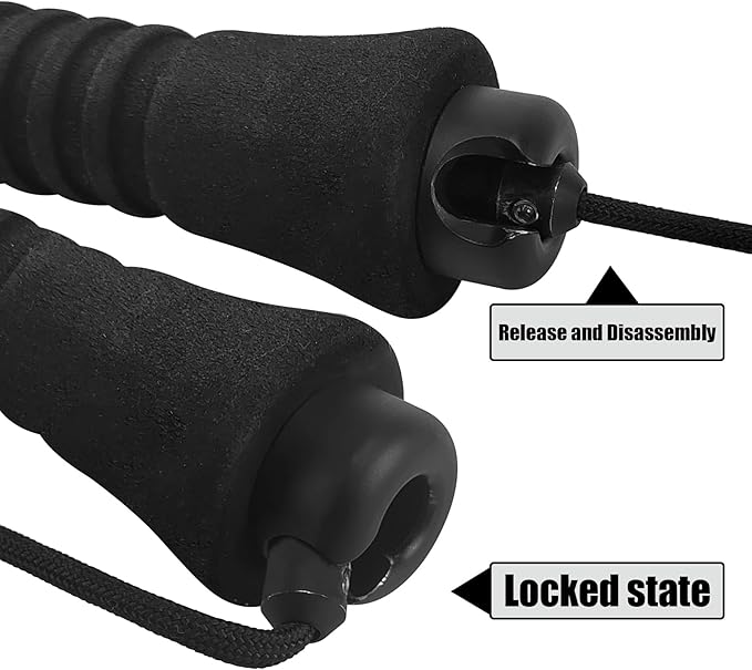 Aventik Fold-able Wading Staff Water Depth Safety Warning Sign Coated Stainless Steel Core T7075 Aluminum Body Corrosion Resistance Neoprene Sheath